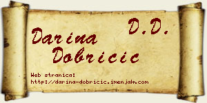 Darina Dobričić vizit kartica